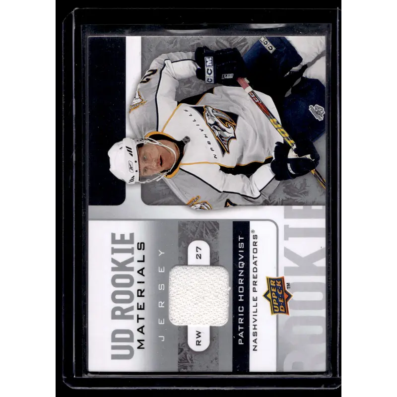 2008-09 Upper Deck - UD Rookie Materials -  Patric Hornqvist #RM-PH RY