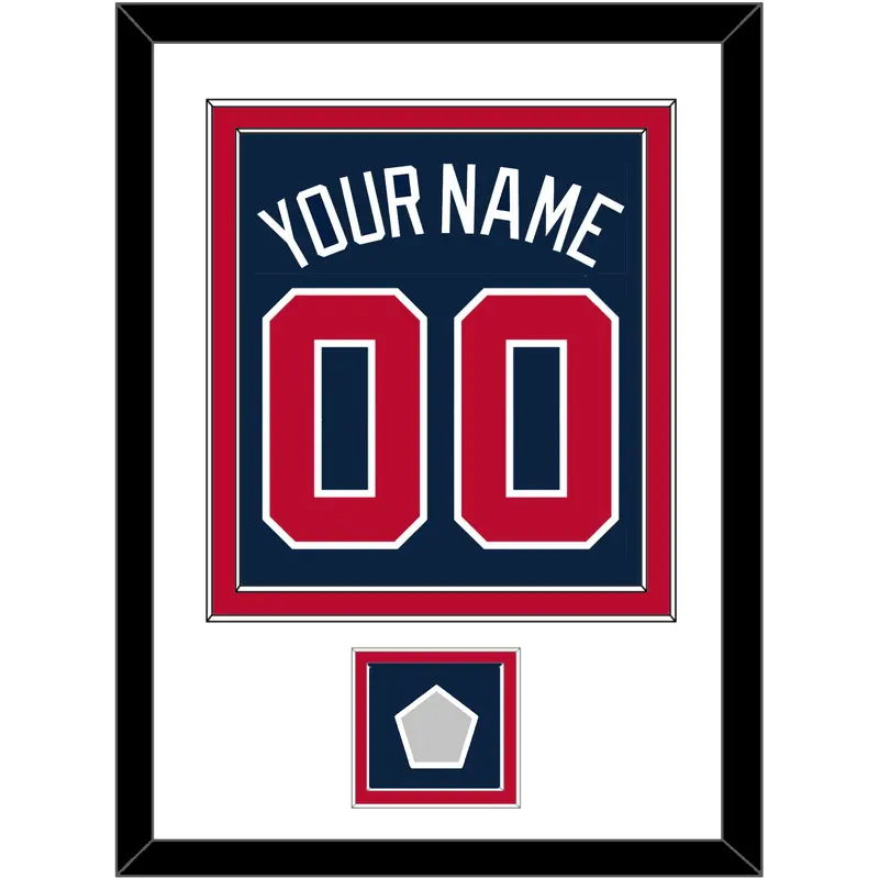 Atlanta Name, Number & World Series Jersey Patch - Alternate Road Blue - Double Mat 1