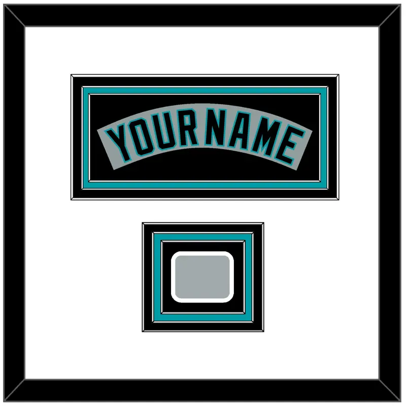 Florida Nameplate & World Series Patch - Road Gray (1993-2001) - Triple Mat 2
