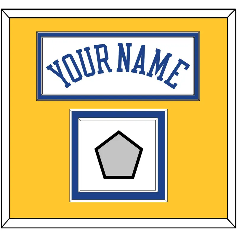 Golden State Name & Finals Patch - Home White (2010-2019) - Double Mat 3