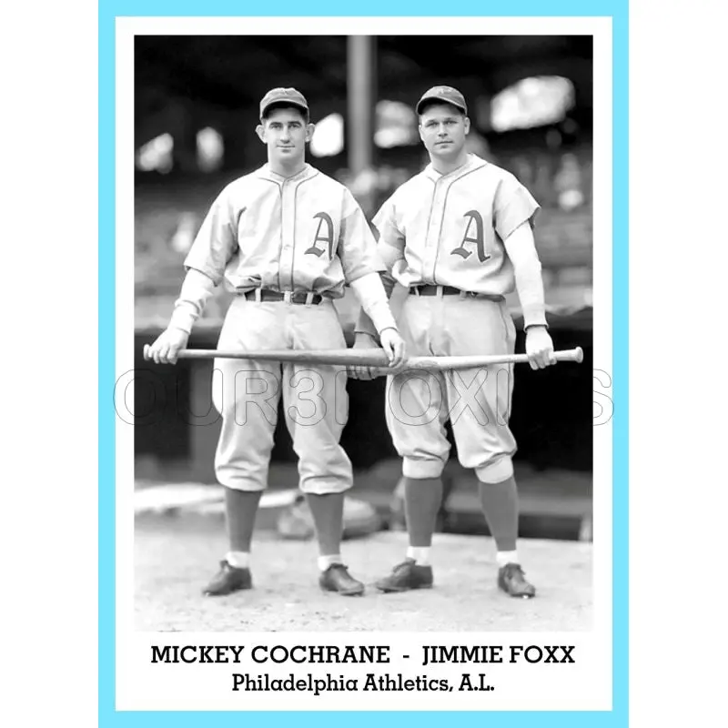 Mickey Cochrane Jimmie Foxx 1947 Tip Top Bread Custom Card - 3814