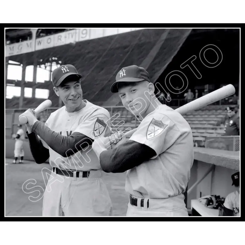 Mickey Mantle Joe Dimaggio 8X10 Photo - 1951 New York Yankees - 1885
