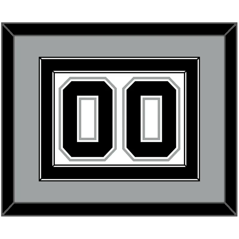 San Antonio Number - Home White (2002-2017) - Double Mat 3
