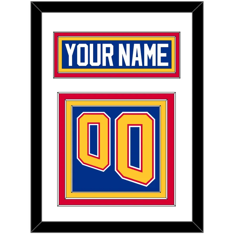 St. Louis Nameplate & Number (Back) - Road Blue (1995-1998) - Triple Mat 1