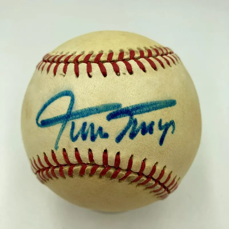 Willie Mays Signed Vintage Official National League Feeney Baseball PSA DNA COA