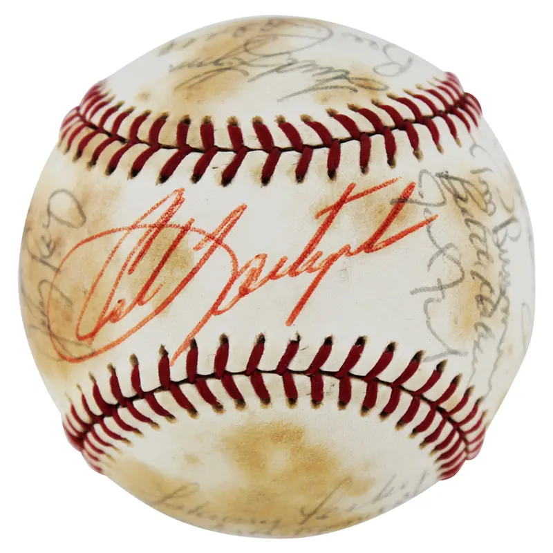 1979 Red Sox (27) Yastrzemski, Wolfe Rice Authentic Signed Baseball BAS #AC33305