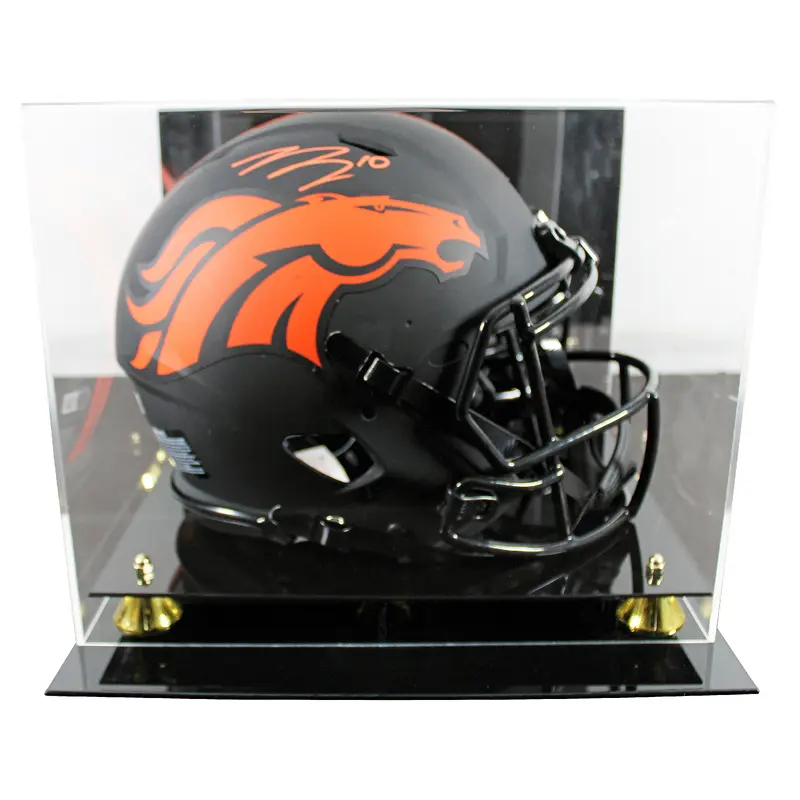 Broncos Bo Nix Signed Eclipse Full Size Speed Proline Helmet W/ Case BAS Witness
