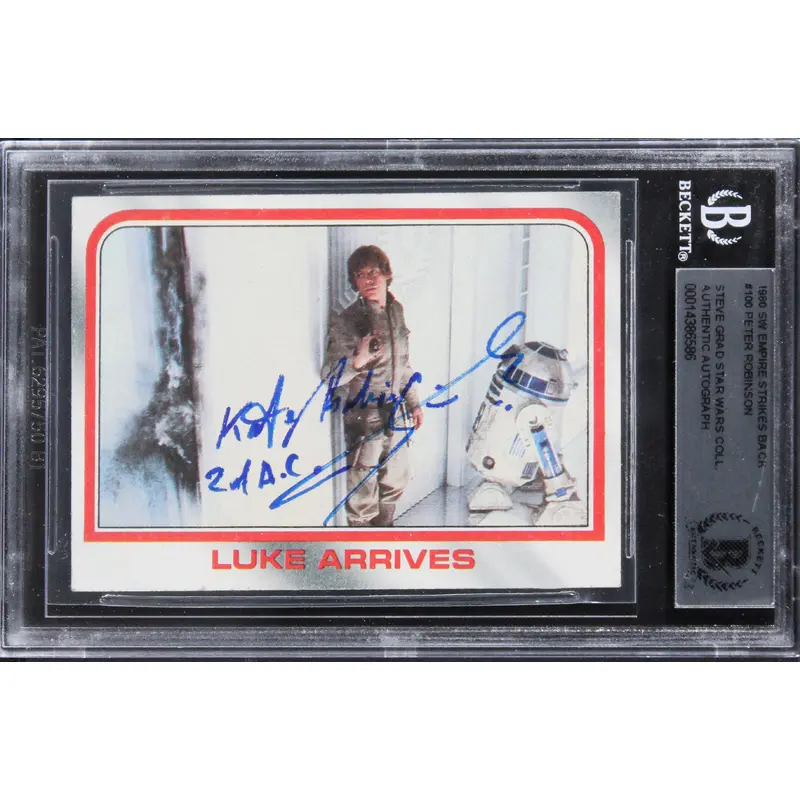 Peter Robinson Star Wars Signed 1980 SW Empire Strikes Back #100 Card BAS Slab