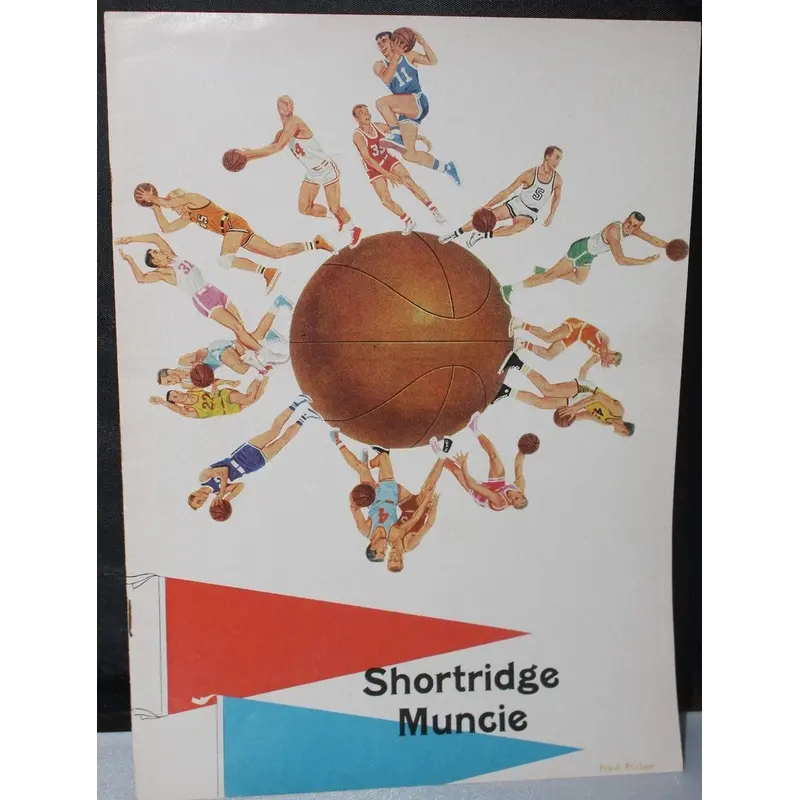 1963 Muncie Central vs Indianapolis Shortridge Basketball Program