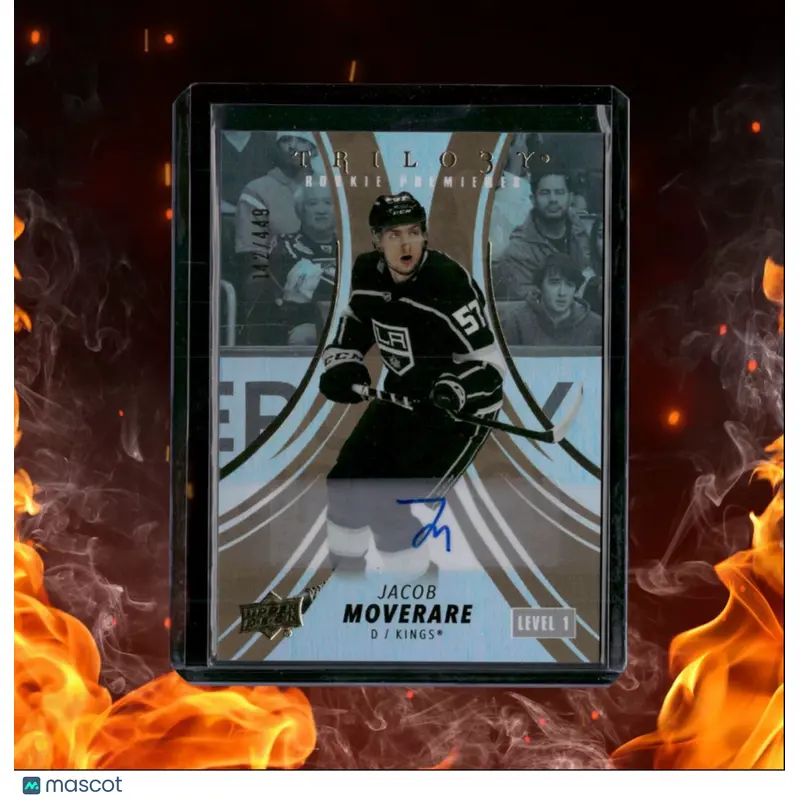 2022-23 Upper Deck Trilogy Jacob Moverare Premieres Level 2 Rookie Auto 142/449