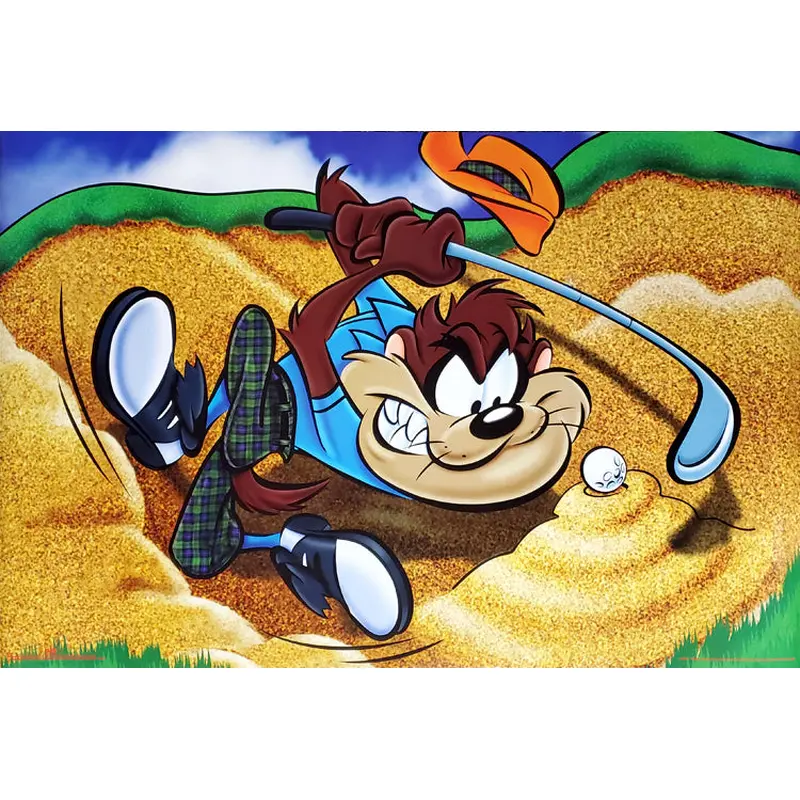 Golfing Taz In Bunker Looney Tunes Poster - OSP Publishing 1997