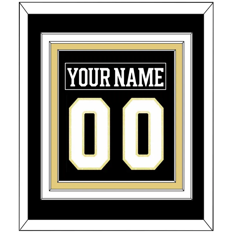Boston Nameplate & Number (Back) Combined - Centennial Home Black - Triple Mat 2