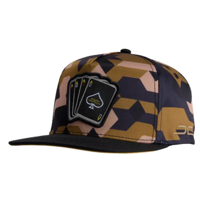 JC HATS BROWN SNAPBACK POKER CAMO 1645 BROWN