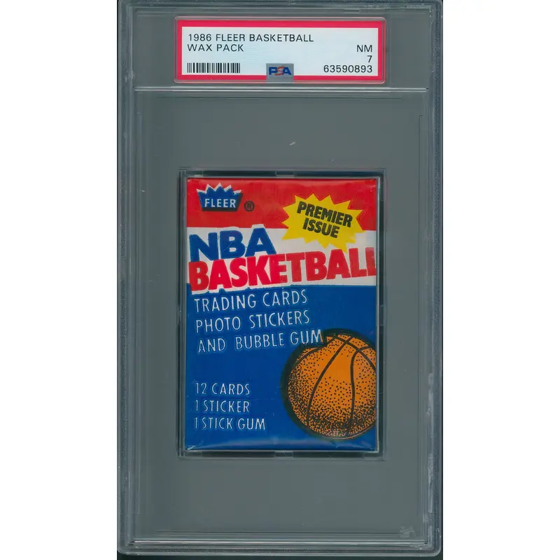 1986 1986/87 Fleer Basketball Unopened Wax Pack PSA 7