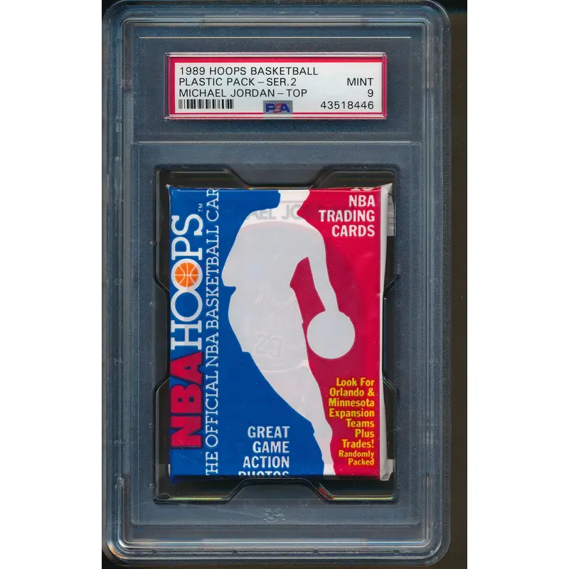 1989 Hoops Basketball Series 2 Pack PSA 9 w/ Jordan Top
