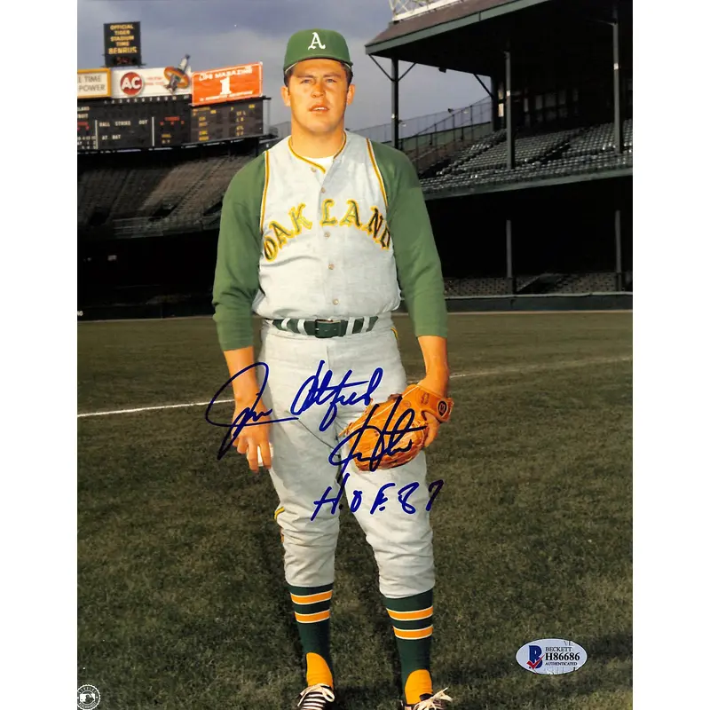 Athletics Jim Catfish Hunter "HOF 87" Authentic Signed 8x10 Photo BAS #H86686