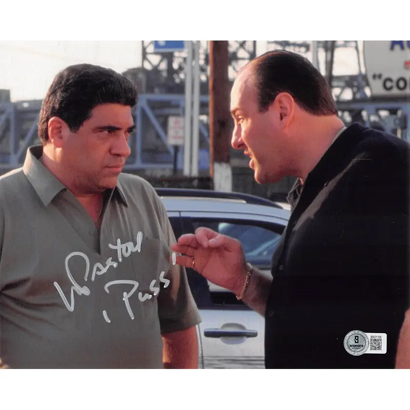 Vincent Pastore The Sopranos Authentic Signed 8x10 Horizontal Photo BAS 5