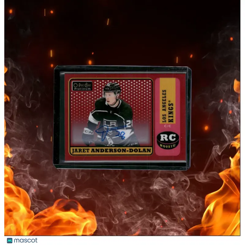 2018-19 O-Pee-Chee Platinum Jaret Anderson-Dolan Retro Red Rainbow Auto #R-91