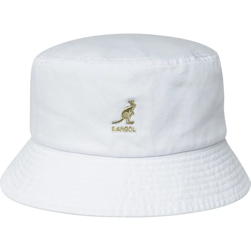 Kangol - Washed Bucket Hat - White