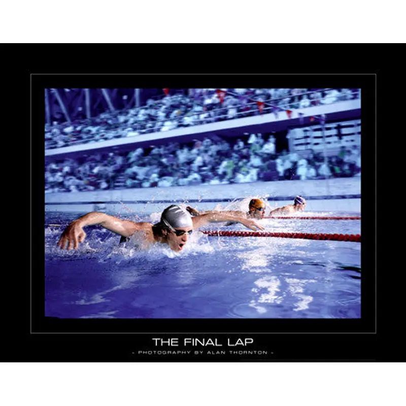 Swim Race "The Final Lap" Motivational Poster Print - SportsPosterWarehouse.com