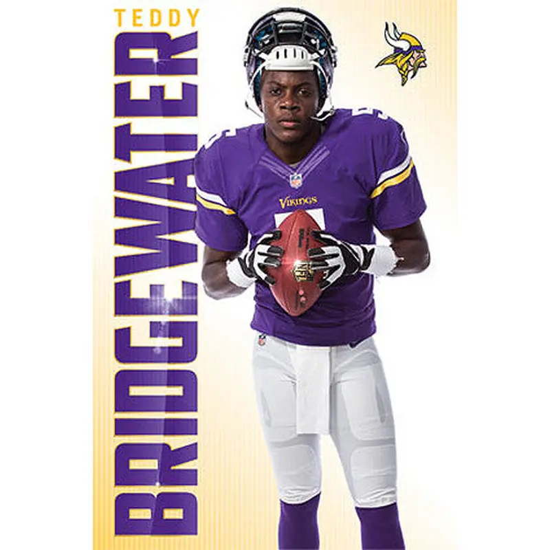 Teddy Bridgewater "Bring It" Minnesota Vikings QB Official NFL Poster - Costacos 2014