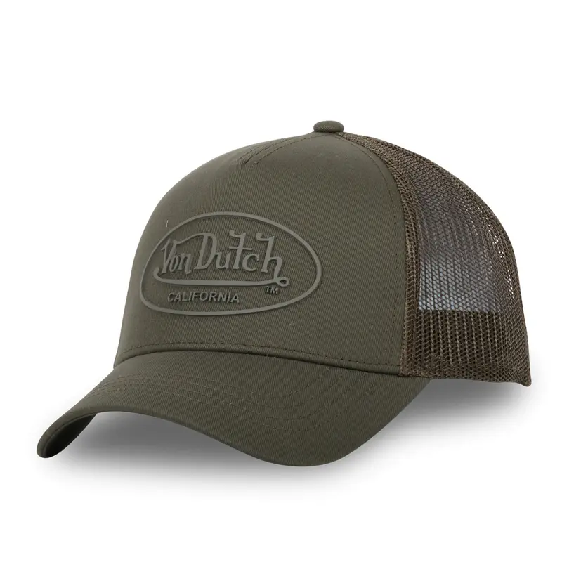 Von Dutch - Baseball Rubber Patch - 5-Panel Trucker Cap - Olive