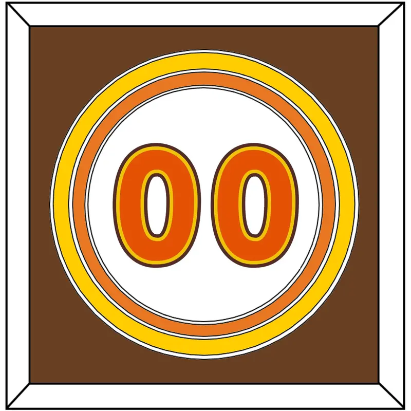 San Diego Number - Home White (1980-1984) - Triple Mat 2