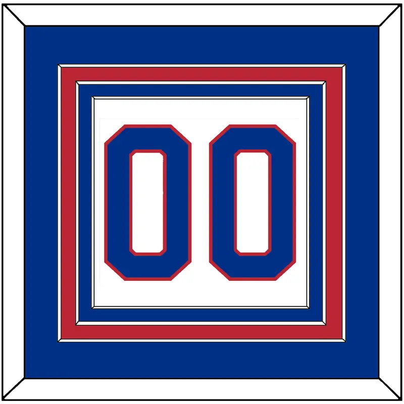 United States Mens Hockey Number - 1980 Olympics Home White - Triple Mat 2