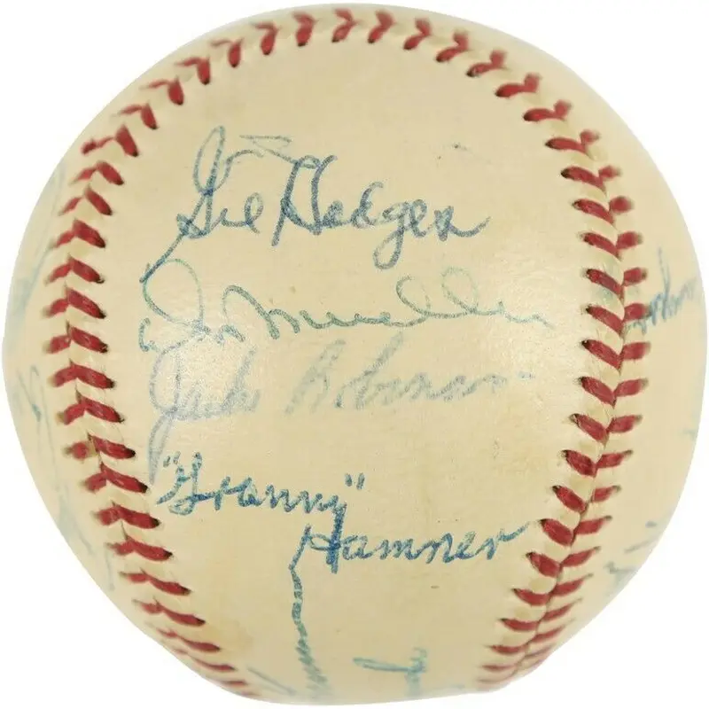 Jackie Robinson 1954 All Star Game Team Signed Baseball PSA DNA COA