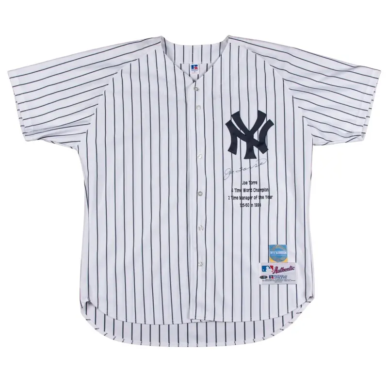 Joe Torre Signed New York Yankees Stat Jersey Steiner COA