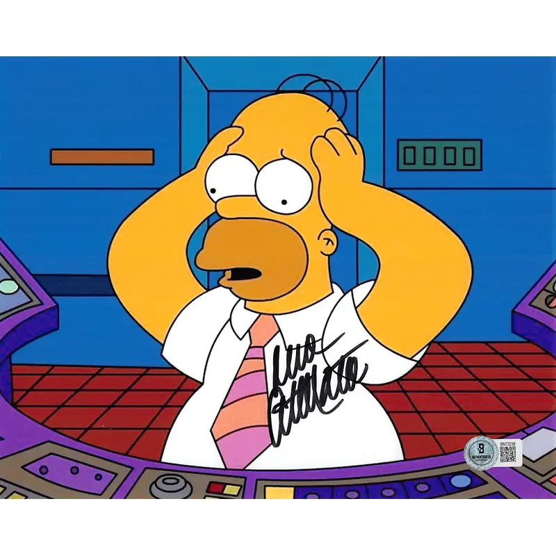 Dan Castellaneta The Simpsons Authentic Signed 8x10 Horizontal Work Photo BAS 1