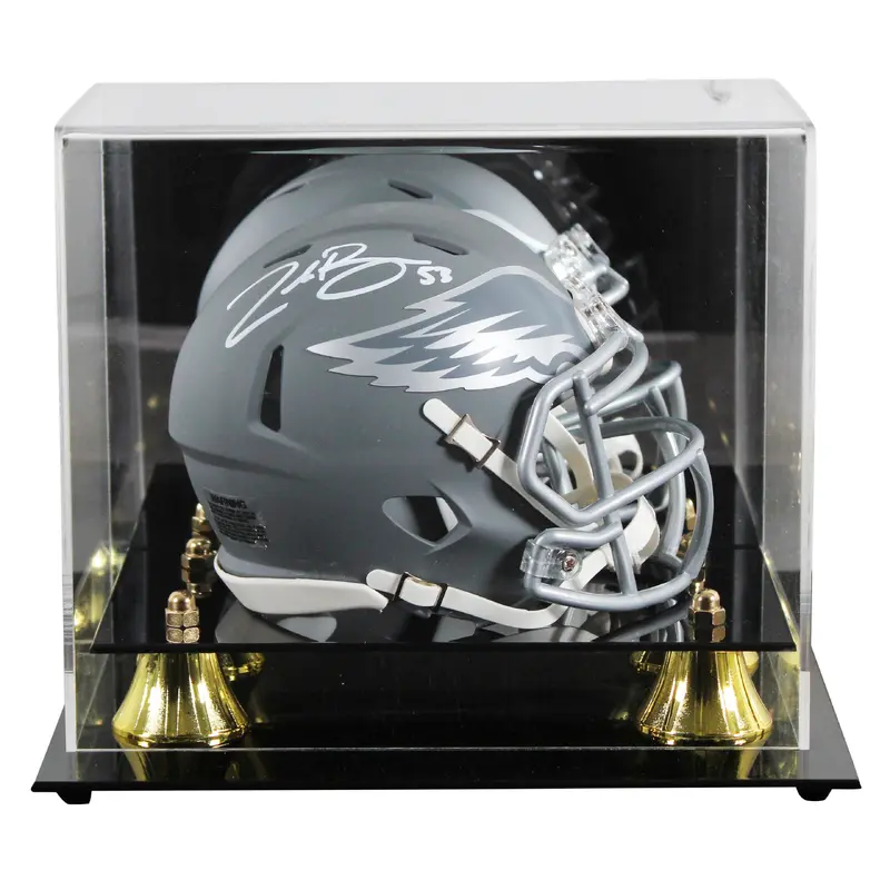 Eagles Zack Baun Authentic Signed Slate Speed Mini Helmet W/ Case BAS Witnessed