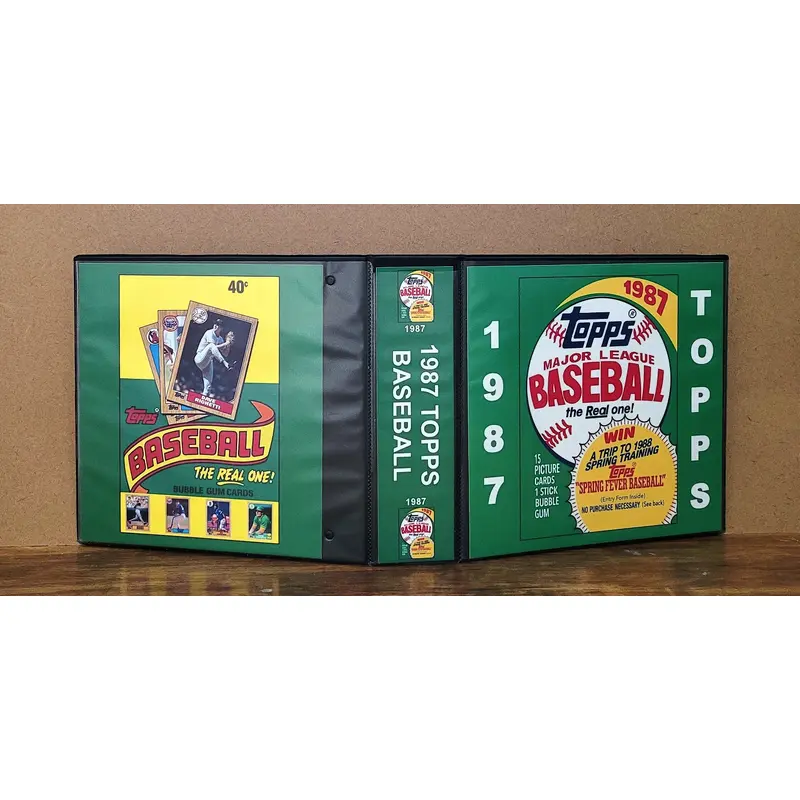 1987 Topps Baseball Cards Custom Made Album Binder Inserts 3 Sizes - 3610