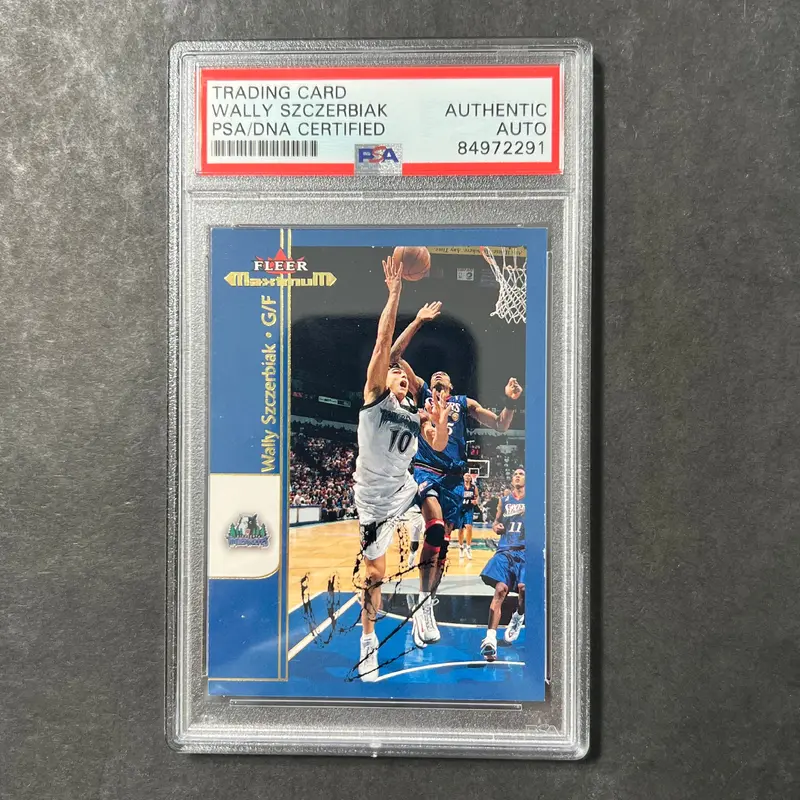 2001 Fleer #99 Wally Szczerbiak Signed Card AUTO PSA Slabbed Minnesota Timberwolves