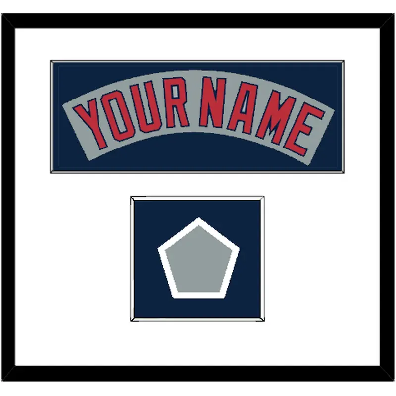 Boston Nameplate & World Series Champions Patch - Road Gray (1992-2008)- Single Mat 2