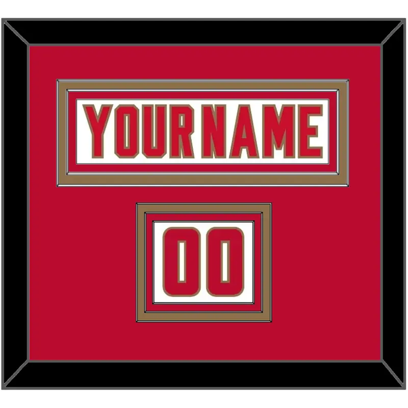 Denver Nameplate & Number (Shoulder) - Home White - Triple Mat 2