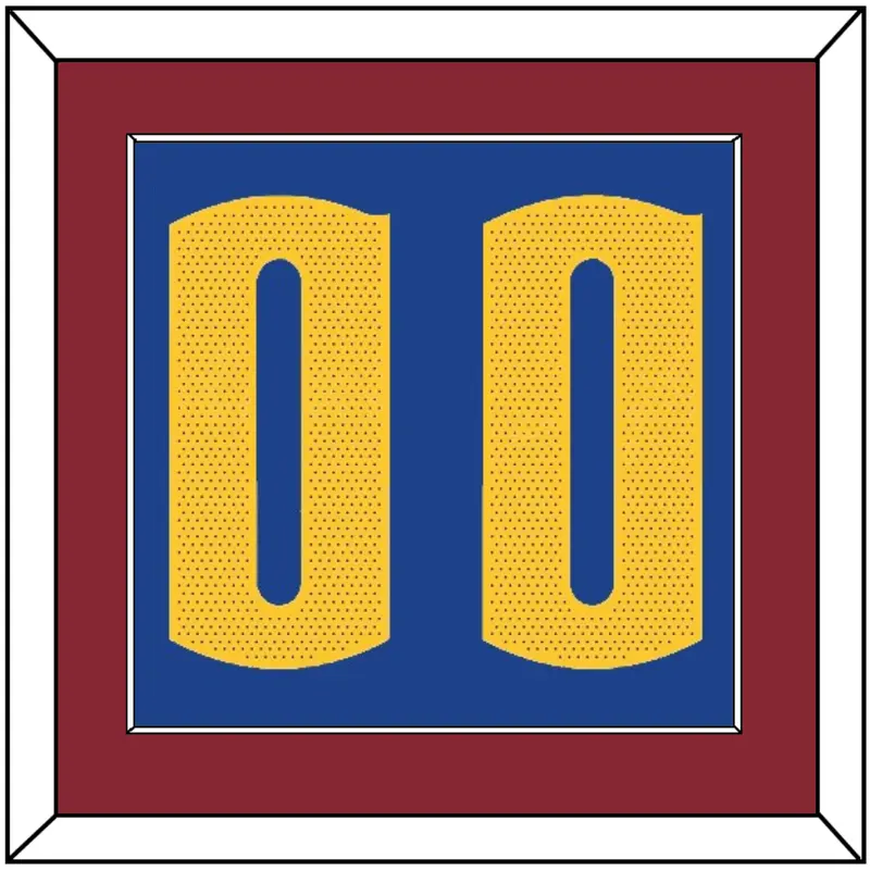 Denver Number - Blue Statement - Single Mat 3