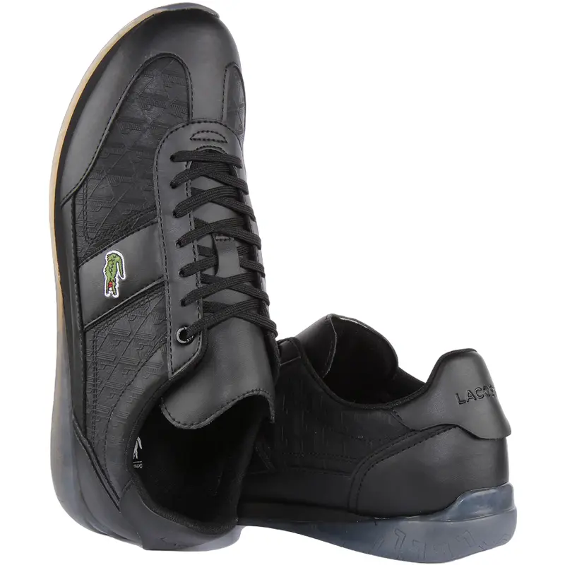 LACOSTE BLACK MENS ANGULAR 222 SNEAKER 7-44CMA003502H