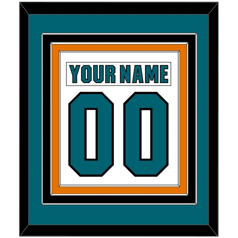 San Jose Nameplate & Number (Back) Combined - Road White (2017-2022) - Triple Mat 2