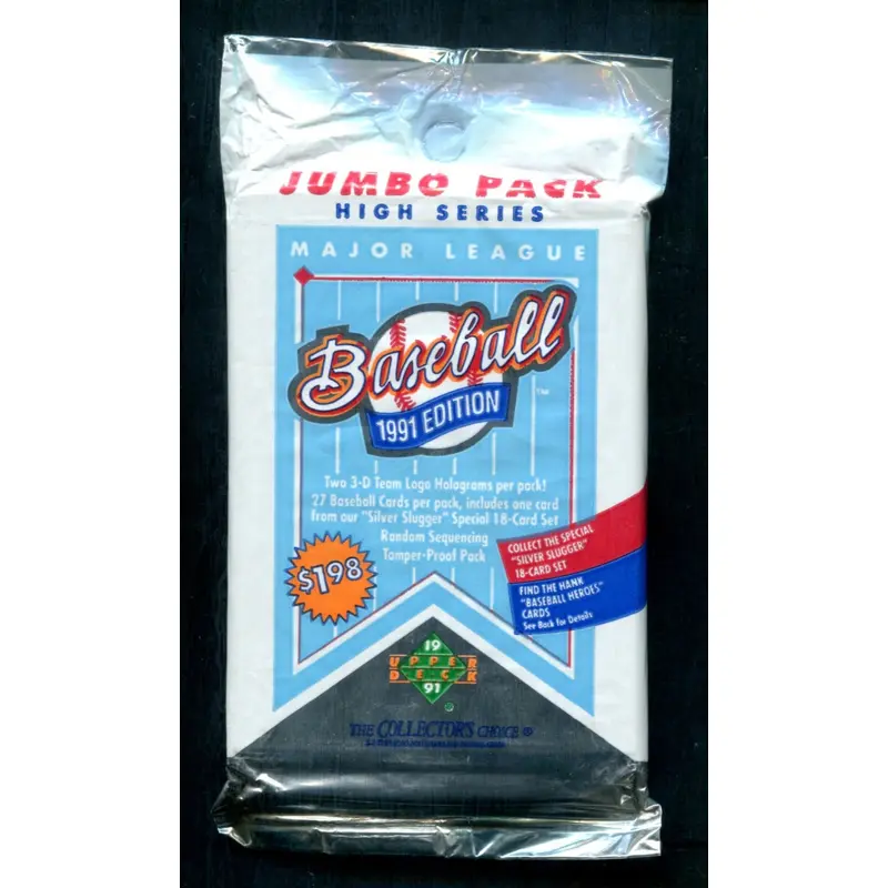 1991 Upper Deck Baseball Unopened High Series Jumbo Pack