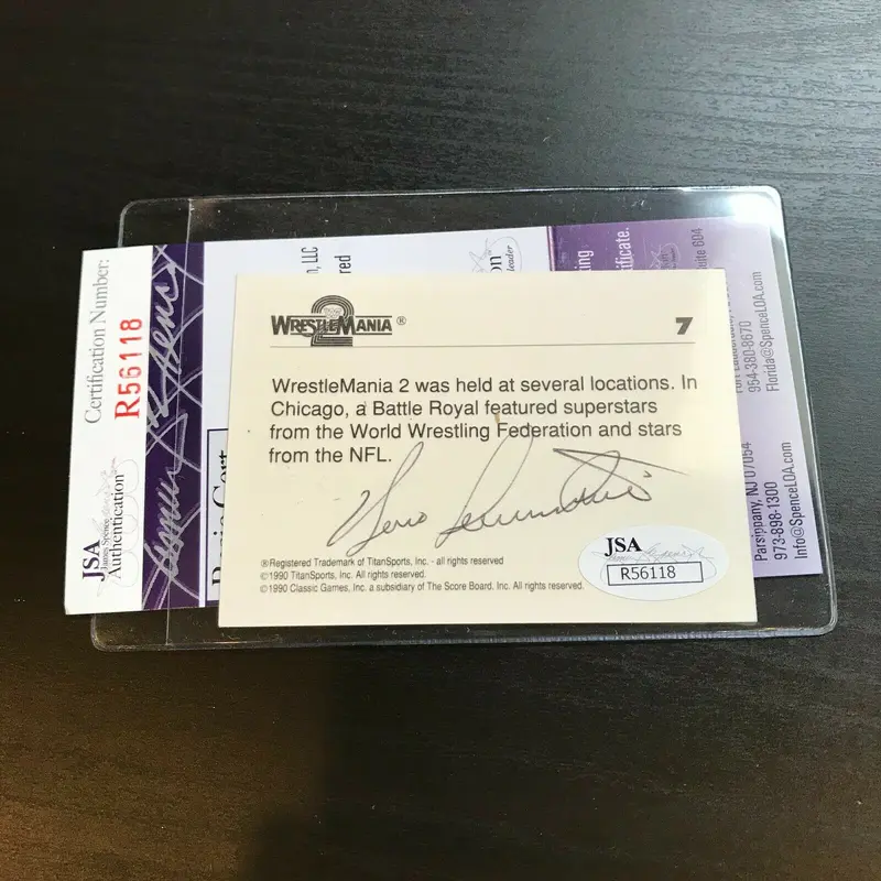 Bruno Sammartino WWF Signed Autographed Wrestling Card JSA COA