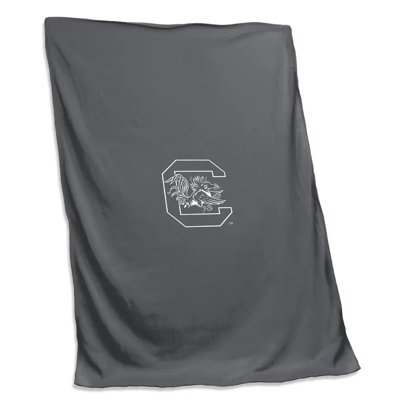South Carolina Charcoal Sweatshirt Blanket (Screened)