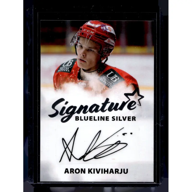 2024-25 Blueline Signature Silver - Aron Kiviharju #AU-AK /100