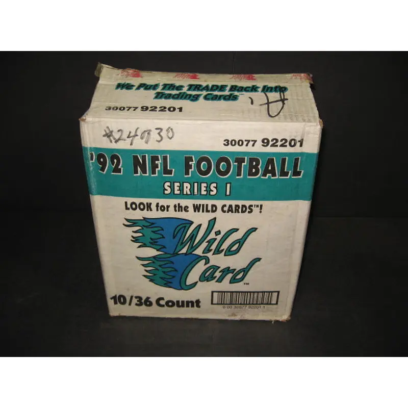 1992 Wild Card NFL Football Series 1 Case (10 Box) (92201)
