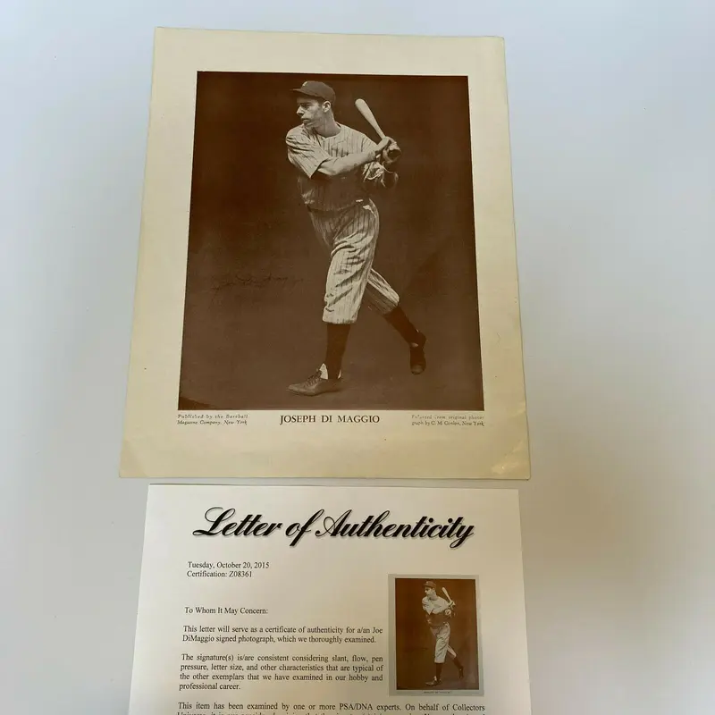 Joe Dimaggio Signed Autographed M114 Baseball Magazine Premium PSA DNA COA