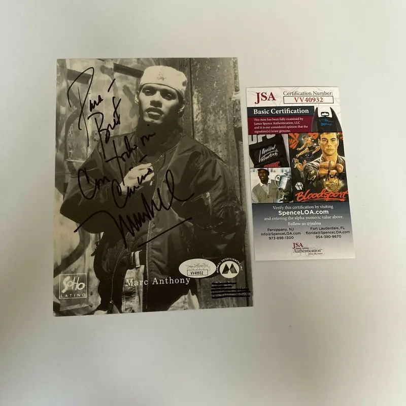 Marc Anthony Signed Autographed Photo With JSA COA