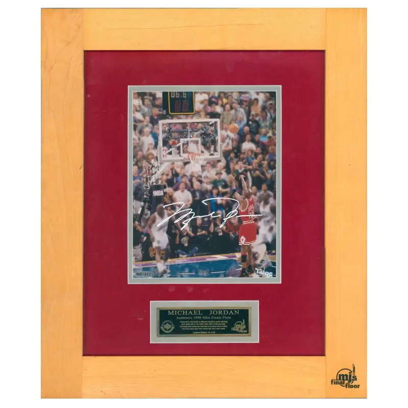 Michael Jordan Signed Last Dance Game Used Final Floor NBA Finals UDA Upper Deck