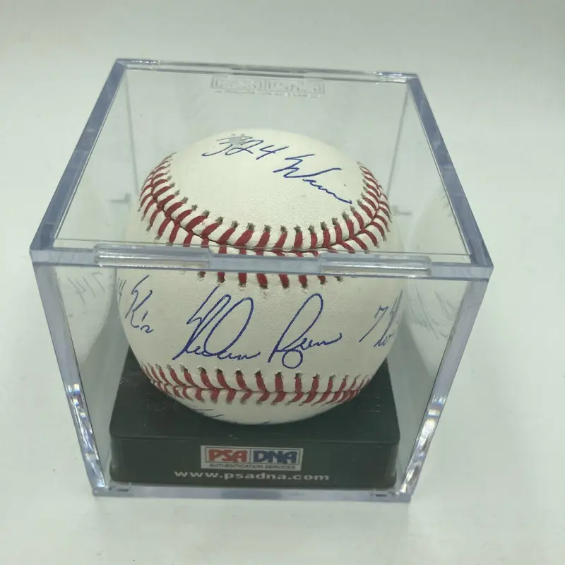 Nolan Ryan Signed Heavily Inscribed STAT Baseball PSA DNA Graded GEM MINT 10