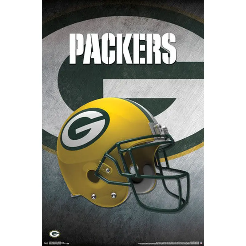 Green Bay Packers Official NFL Football Team Helmet Logo Poster - Trends International