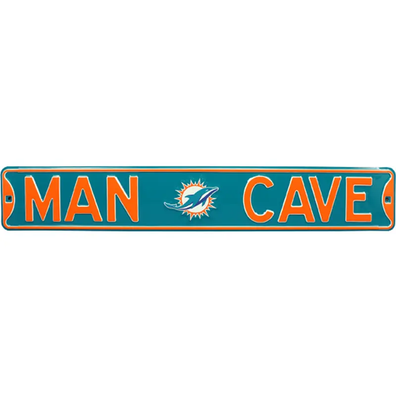 Miami Dolphins "MAN CAVE" Authentic Street Sign